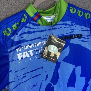 Pearl Izumi Men's XL Fattire Cycling Jersey 3/4 Zip American Red Cross Pockets